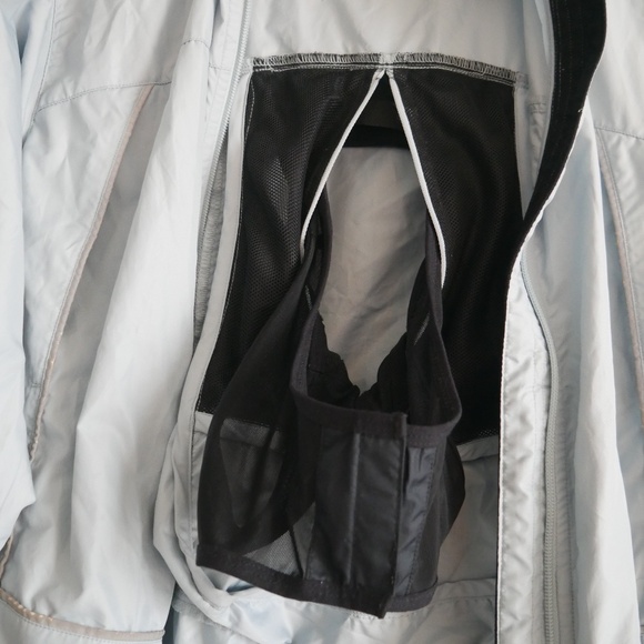 Nike Windbreaker Jacket Size Small Full Zip Teal Light Blue Running Reflective - Picture 5 of 8